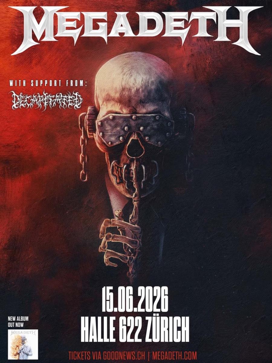 подія Megadeth - 15/06/2026 - Zürich - Halle 622 - Швейцарія